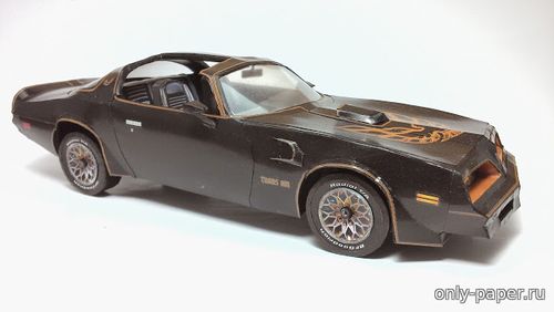 Сборная бумажная модель / scale paper model, papercraft Pontiac Trans AM Firebird 1977 