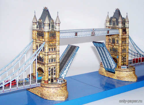 Сборная бумажная модель / scale paper model, papercraft Тауэрский мост / London Tower Bridge (ABC 20-24/2000) 