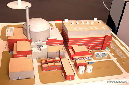 Сборная бумажная модель / scale paper model, papercraft АЭС / EPR Power Plant 