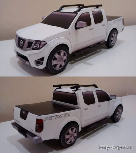 Модель автомобиля Nissan Frontier 2015 из бумаги/картона