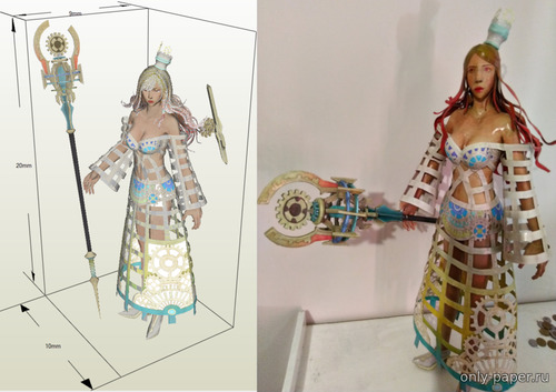 Сборная бумажная модель / scale paper model, papercraft Materia - Dissidia Final Fantasy NT 