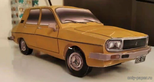 Сборная бумажная модель / scale paper model, papercraft Renault 12 