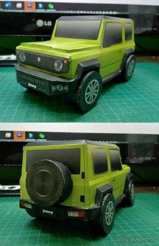 Сборная бумажная модель / scale paper model, papercraft Suzuki Jimni 