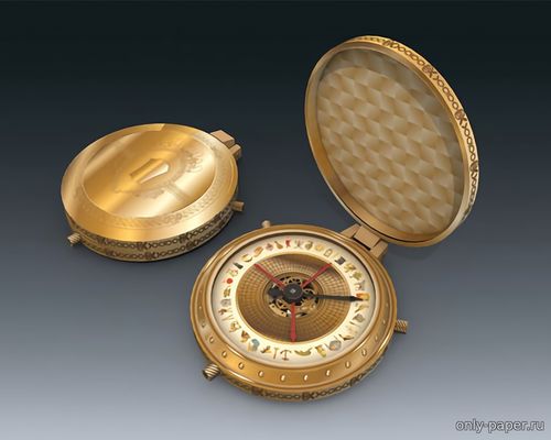 Сборная бумажная модель / scale paper model, papercraft Золотой компас / Golden Compass 