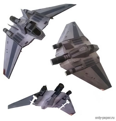 Модель космического истребителя-перехватчика F-302 Fighter из бумаги