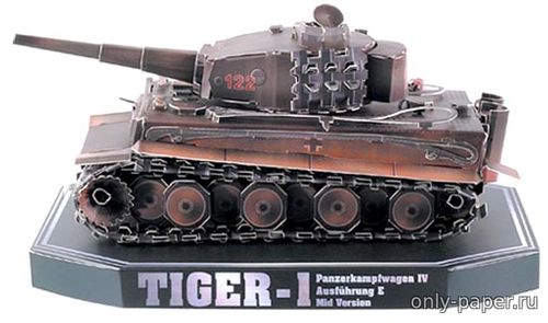 Модель танка PzKpfw VI «Tiger I» Ausf. E из бумаги/картона