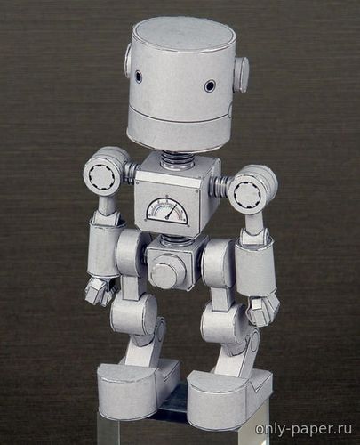 Модель робота Tibirobo из бумаги/картона
