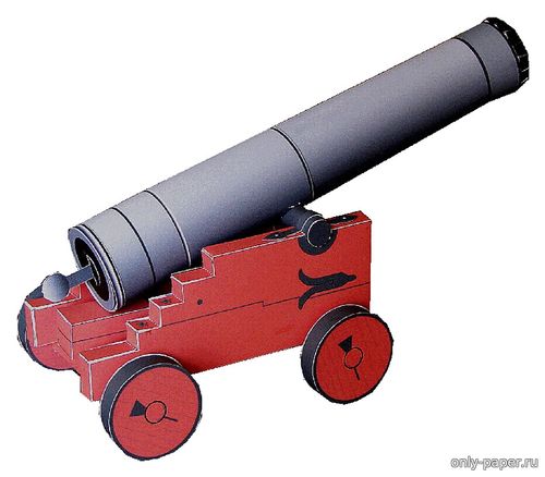 Сборная бумажная модель / scale paper model, papercraft Средневековая пушка / Middeleeuws kanon 