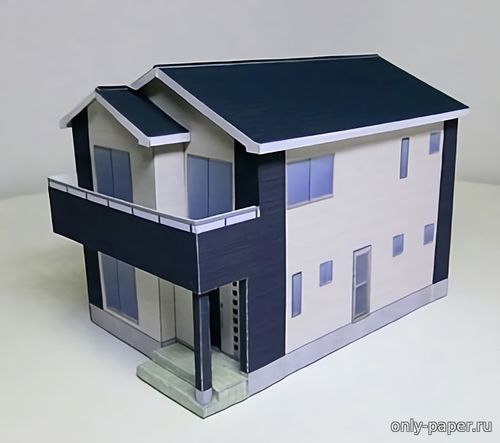 Сборная бумажная модель / scale paper model, papercraft Японский дом / Japanese House 