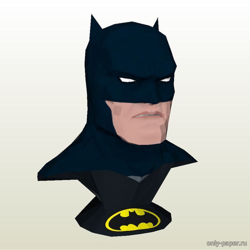 Модель бюста Бэтмана из бумаги/картона