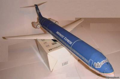 Сборная бумажная модель / scale paper model, papercraft McDonnell Douglas MD-80 Midwest Express [Fiddlers Green] 