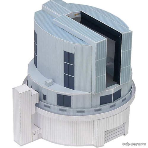 Модель телескопа Субару из бумаги/картона