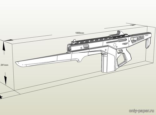 Модель автоматической винтовки «Монте Карлл» из бумаги/картона