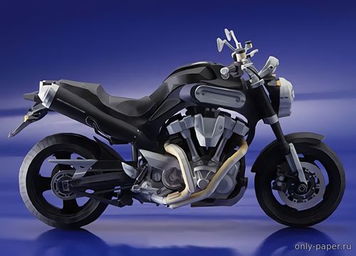 Модель мотоцикла Yamaha MT-01 из бумаги/картона