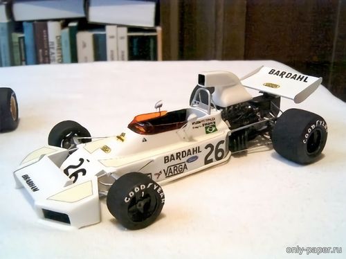 Сборная бумажная модель / scale paper model, papercraft Brabham BT 34 - Wilson Fittipaldi - GP Brazil 1971 (Spinler) 