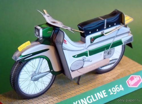 Модель мопеда Flandria Kingline 1964 из бумаги/картона