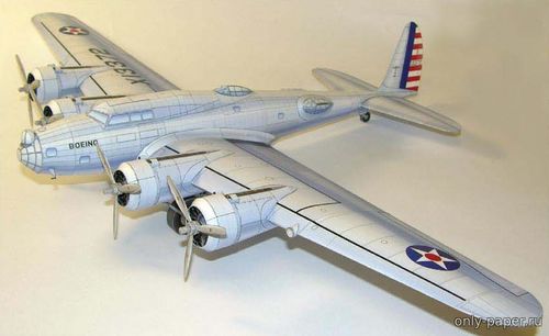 Сборная бумажная модель / scale paper model, papercraft Boeing B-299 (Fiddlers Green) 