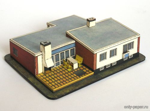 Сборная бумажная модель / scale paper model, papercraft Современный коттедж / Moderní domek (ABC 13/1975) 
