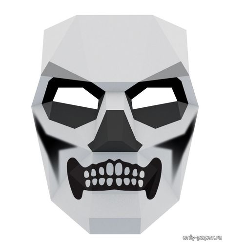 Модель маски Скелета из бумаги/картона