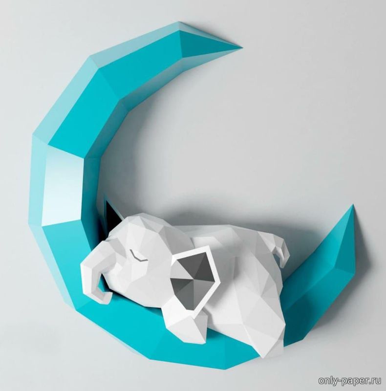 Маленький слон из бумаги. Оригами для детей и начинающих