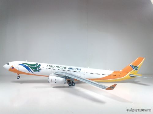 Сборная бумажная модель / scale paper model, papercraft Airbus A330-343X Cebu Pacific (Paper-replika) 