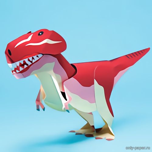 Сборная бумажная модель / scale paper model, papercraft Тираннозавр / Tyrannosaurus 