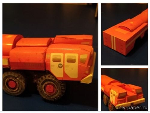 Сборная бумажная модель / scale paper model, papercraft Аэродромный пожарный автомобиль АА-60-160 на базе МАЗ УРАГАН (Векторная переработка модели от JJM) 