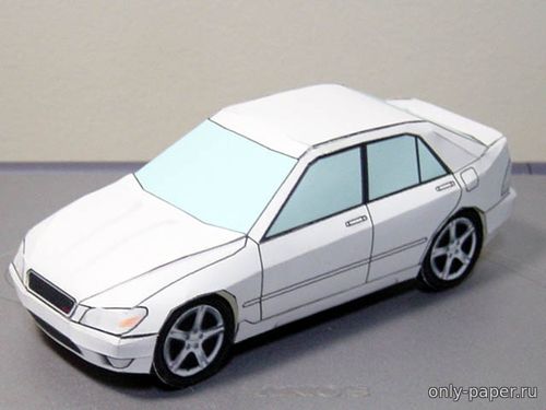 Сборная бумажная модель / scale paper model, papercraft Toyota Altezza RS200 Z Edition 
