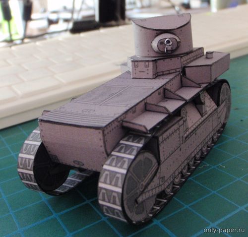 Модель танка T1E1 Cunningham из бумаги/картона