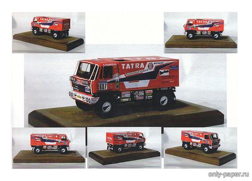 Сборная бумажная модель / scale paper model, papercraft Tatra 815 4x4 Dakar 1988 (Spida Models) 