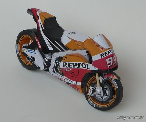 Сборная бумажная модель / scale paper model, papercraft Moto GP Repsol-Honda RC213V (Fifik) 