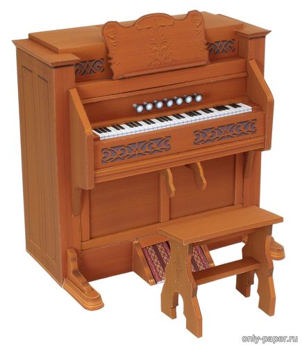 Сборная бумажная модель / scale paper model, papercraft Тростниковый орган / Reed Organ (Canon) 