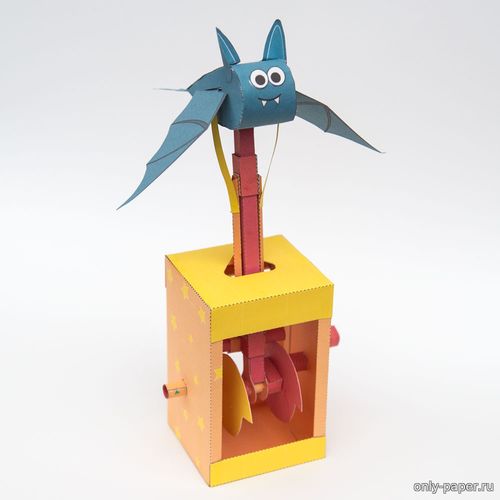 Сборная бумажная модель / scale paper model, papercraft Порхающая летучая мышь / Fluttering Bat 