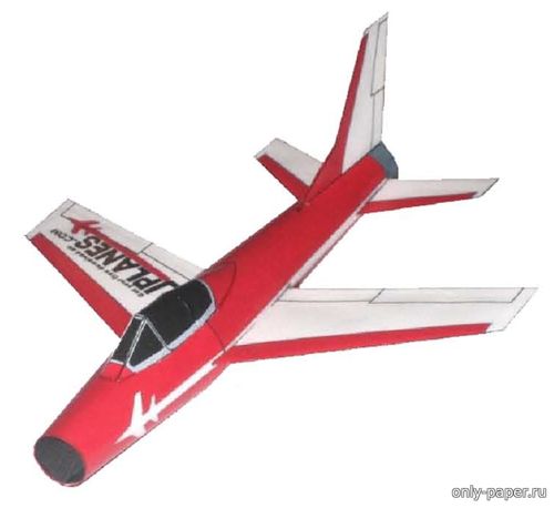 Модель самолета-игрушки МиГ-15 «Красная пятерка» из бумаги/картона