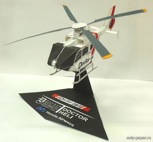 Модель вертолета JA03HA Doctor Heli из бумаги/картона