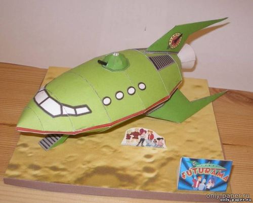 Сборная бумажная модель / scale paper model, papercraft «Межпланетный экспресс» / Planet Express Spaceship (Futurama) 
