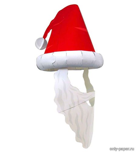 Модель шапки Деда Мороза (Санта Клауса) из бумаги/картона