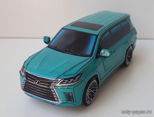 Сборная бумажная модель / scale paper model, papercraft Lexus LX570 2016 