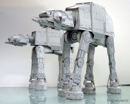 Сборная бумажная модель / scale paper model, papercraft AT-AT (Star Wars) 