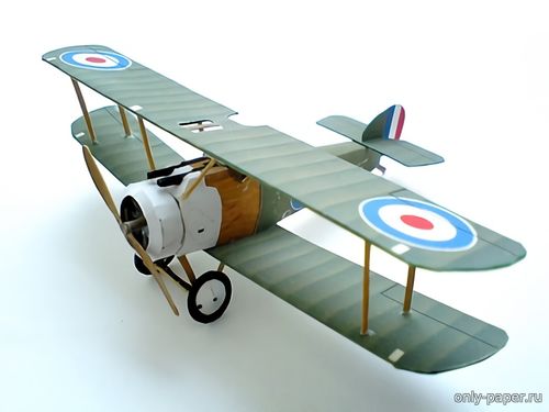 Сборная бумажная модель / scale paper model, papercraft Sopwith F.1 Camel 