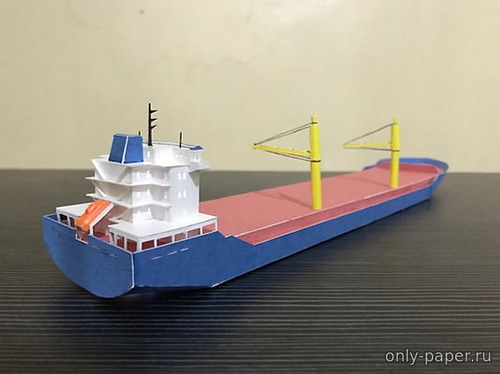 Сборная бумажная модель / scale paper model, papercraft Сухогруз / Контейнеровоз (PaperWerft Papercraft) 