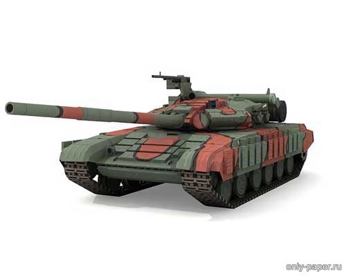 Модель танка Т-64Б из бумаги/картона