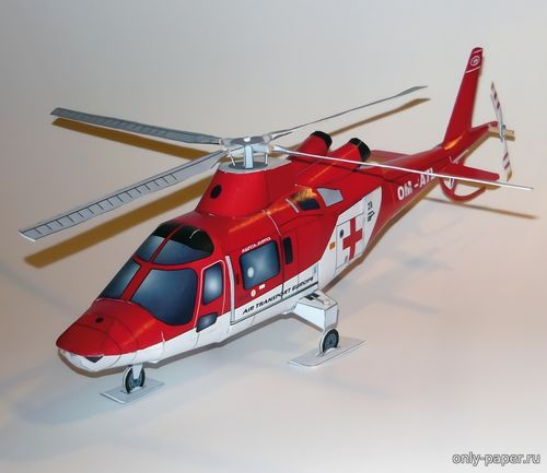 Модель вертолета Agusta A 109 K2 из бумаги/картона