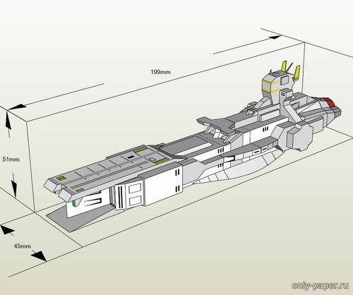 Модель космического корабля Salamis Kai из бумаги/картона