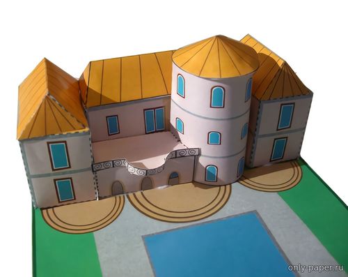 Модель дома Никки из бумаги/картона