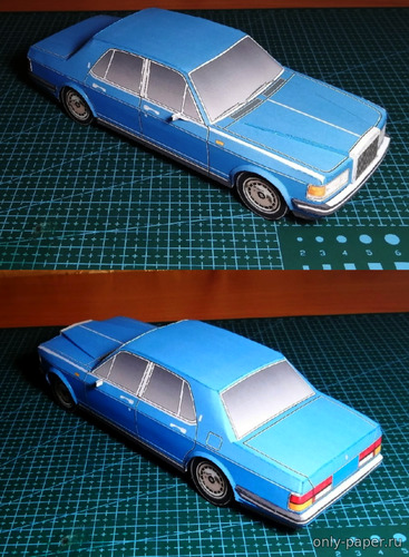 Сборная бумажная модель / scale paper model, papercraft Rolls-Royce Silver Spirit (Антон Деревянко) 