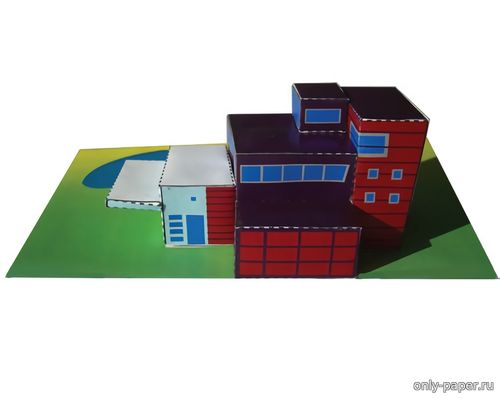 Сборная бумажная модель / scale paper model, papercraft Дом Райана / Ryans House 