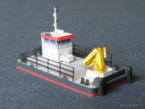 Модель вспомогательного судна из бумаги/картона
