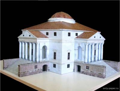 Сборная бумажная модель / scale paper model, papercraft Вилла Ротонда / Villa Rotonda 
