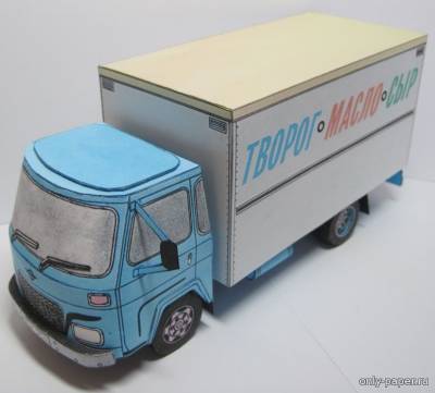 Сборная бумажная модель / scale paper model, papercraft Грузовик Avia A21 (Левша 10/1997) 